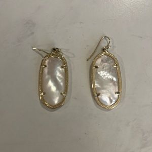 Kendra Scott Ivory Pearl Gold Drop Earrings